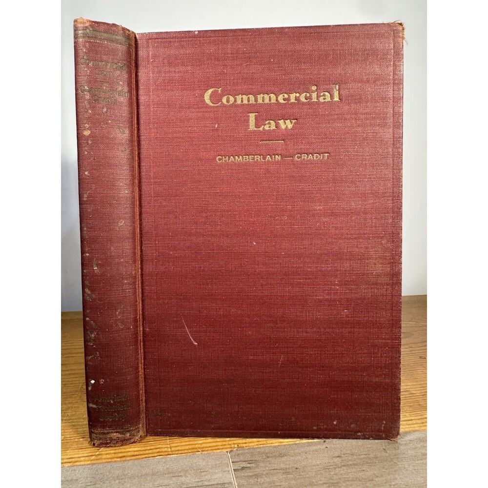 Commercial Law 1938 Chamberlain Cradit American Technical Society Vintage Law